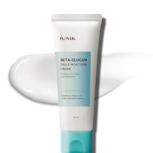 IUNIK Beta-Glucan Vegan Lightweight Non-Sticky Deep Moisture Watery Cream Lotion Daily Moisturizer Quick Absorption Dry Mature Sensitive Fine lines Skin Naturally-Derived Centella Vitamin Korean