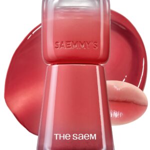 THESAEM Saemmy's Ade Shot Tint - Korean Lip Titnt, Water Gel Lip Stain with Plump Glowy Moisturizing Finish, Buildable Radiant Gloss, Long-Lasting Comfort, 0.1 fl.oz. (05 Rose Hibiscus)